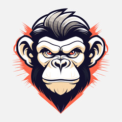 portrait of a monkey head