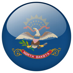 North Dakota flag button.