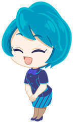 笑顔で接客する受付嬢