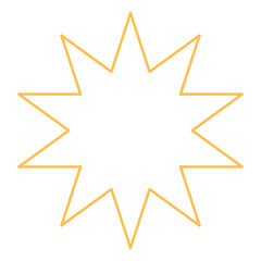 star sparkle Outline element decoration