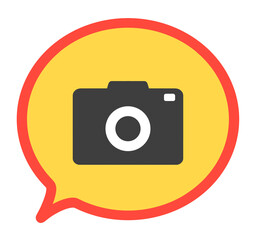 赤色と黄色｜カメラ禁止の吹き出し