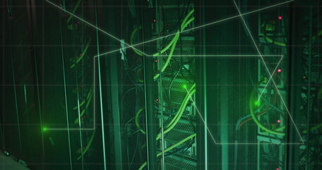 Image of data processing over computer servers