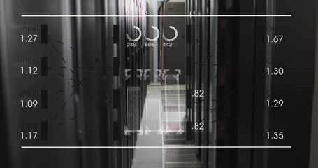 Image of data processing over computer servers