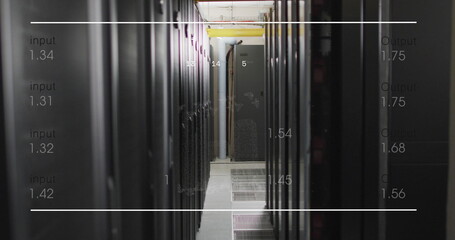 Image of data processing over computer servers