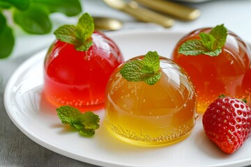 Pineapple and strawberries collagen dessert for a DIY party snack time