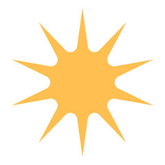 Sparkle Sun Star Shape Symbol