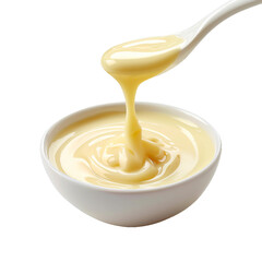 Condensed milk, isolated object, transparent background.
