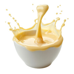 Condensed milk, isolated object, transparent background.