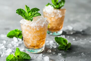 Cool mint julep for the refreshing Derby - obrazy, fototapety, plakaty