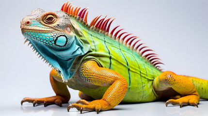 Fototapeta premium An iguana with vibrant colors