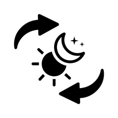 Vector solid black icon for darkmode