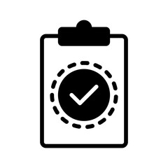 Vector solid black icon for checkbox