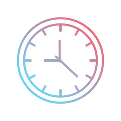 clock icon vector stock illustration 