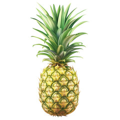 Obraz premium Pineapple Isolate on transparent background