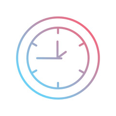 clock icon vector stock illustration 