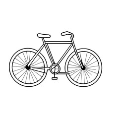 Bicycle Icon SVG Black And White Illustration Art Generative AI.