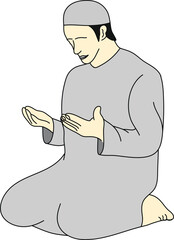 prayer movement, muslim people are praying