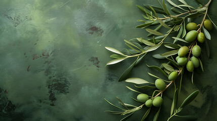 backround with olive twigs