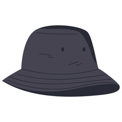 Bucket hat vector cartoon illustration isolated on a white background.