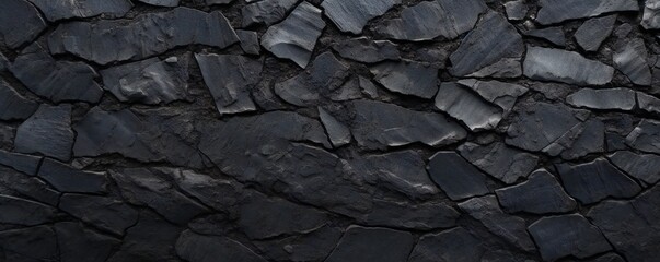 Dark detailed stone wall texture Generative Ai