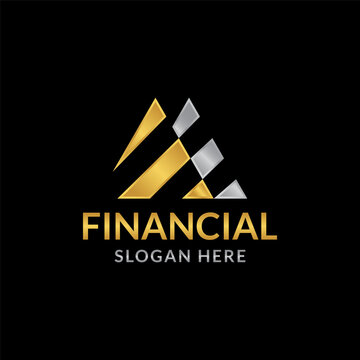 finance triangle logo concept design vector illustration
