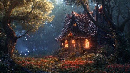 magic house in the forest
