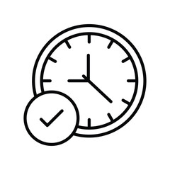 clock icon vector stock illustration 