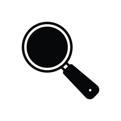 Black solid icon for magnifier