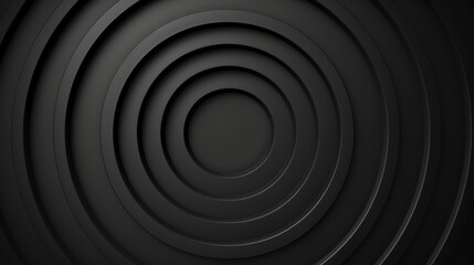 A series of concentric circles creating a 3D effect in black.