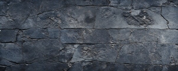Obraz premium Dark detailed stone wall texture Generative Ai