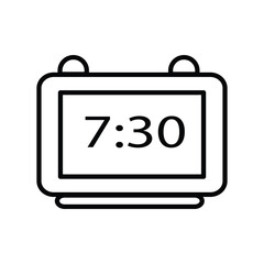 clock icon vector stock illustration 