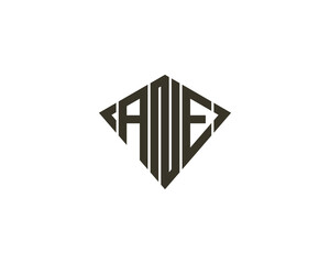 ANE logo design vector template