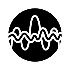 Vector solid black icon for Frequency