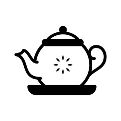 Vector solid black icon for Porcelain