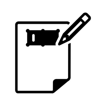 recommend clip art: Vector solid black icon for Title