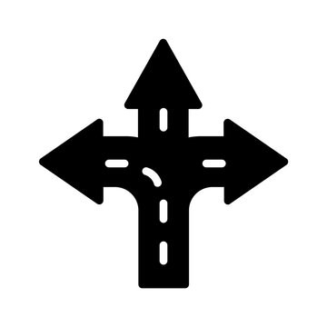 Vector solid black icon for Alternatively