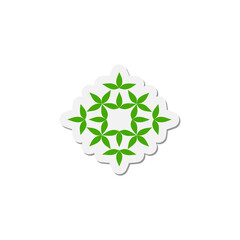 Eco leaf icon isolated on transparent background