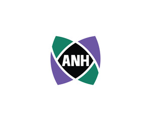 ANH logo design vector template