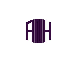ANH logo design vector template
