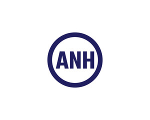 ANH logo design vector template