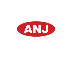 ANJ logo design vector template