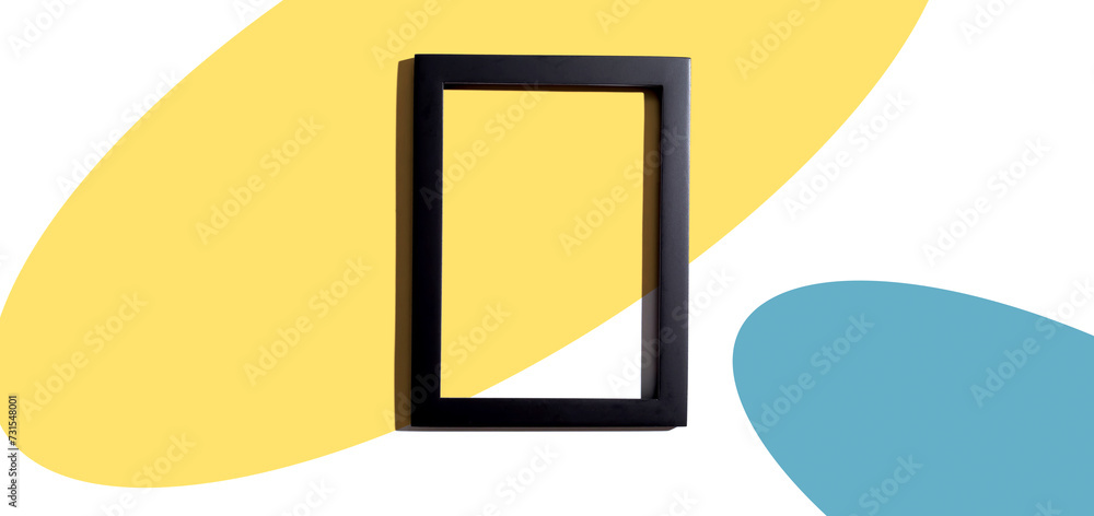 Wall mural blank rectangle picture frames with copy space