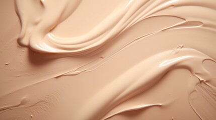Skincare concept. Beige creamy texture tone. AI generated image. - obrazy, fototapety, plakaty