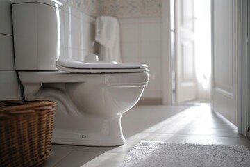Bathroom with a white toilet