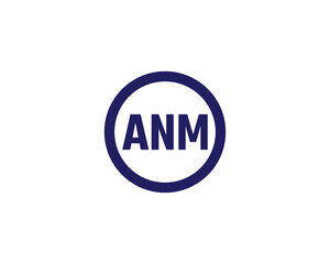 ANM logo design vector template
