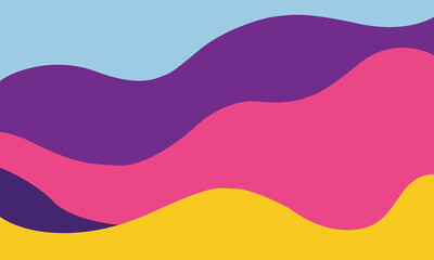 Vibrant abstract background design captures the essence of dynamic and colorful waves - Vector