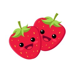 Strawberry Delight Illustration - Cartoon Strawberry Illustration