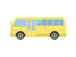 黄色のスクールバスのイラスト