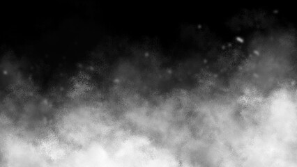 Obraz premium Explosion of white smoke overlay effect. Smoke on black background.