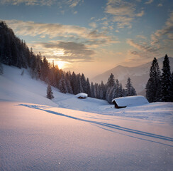 the perfect winter wonder land with a lot of snow